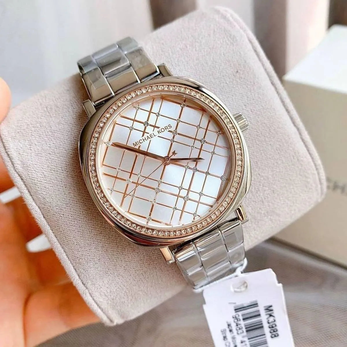  Shop Authentic Michael Kors Nia Quartz Silver Dial Silver Steel Strap Watch For Women - MK3988 - Luxxuri