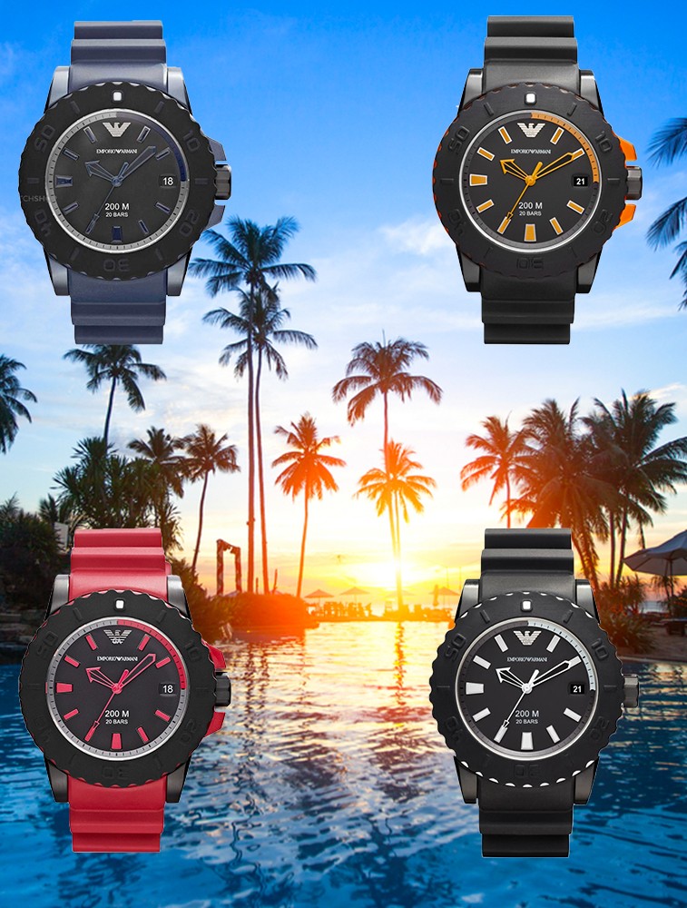  Shop Authentic Emporio Armani Sportivo Quartz Black Dial Black Silicone Strap Watch For Men - AR5969 - Luxxuri
