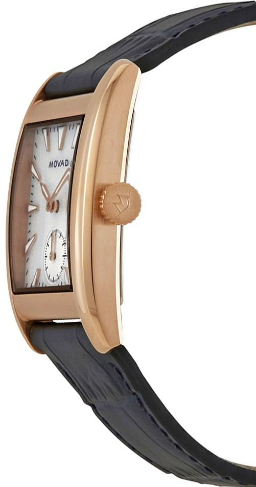 Movado Heritage Mother of Pearl White Dial Blue Leather Strap Watch For Women - 3650052