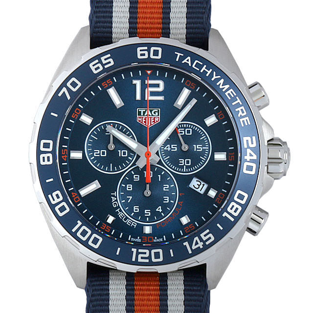  Shop Authentic Tag Heuer Formula 1 Chronograph 43mm Blue Dial NATO Strap Watch for Men - CAZ1014.FC8196 - Luxxuri