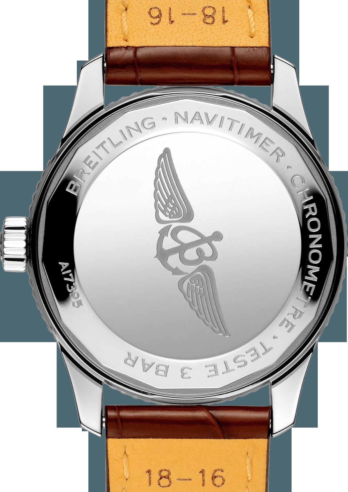 Breitling Navitimer Automatic 35 Brown Dial Brown Leather Strap Watch for Men - A17395201K1P1