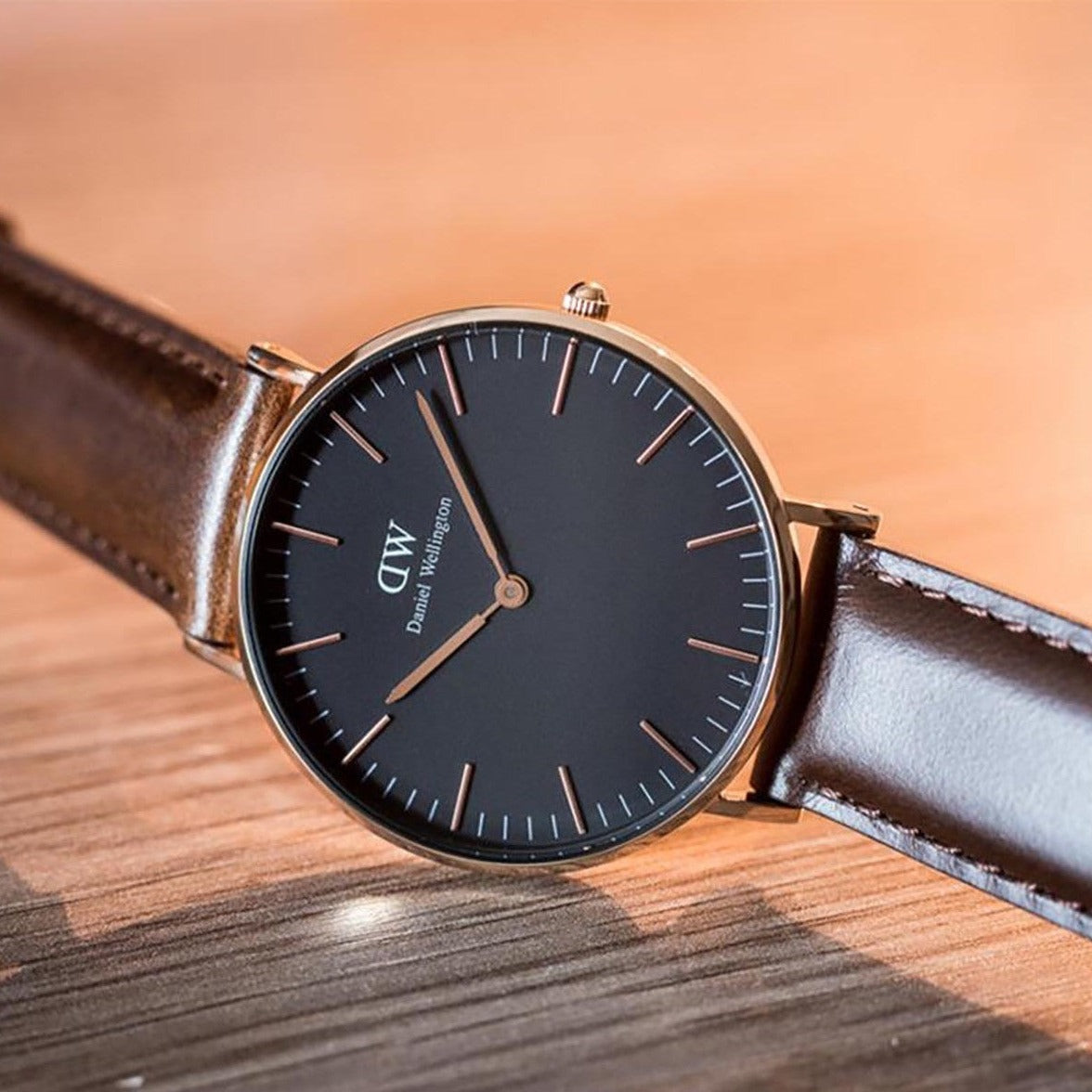  Shop Authentic Daniel Wellington Classic Bristol Black Dial Brown Leather Strap Watch for Men - DW00100137 - Luxxuri