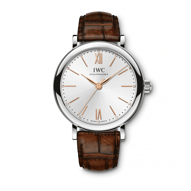  Shop Authentic IWC Portofino Automatic Silver Dial Brown Leather Strap Watch for Women - IW357403 - Luxxuri