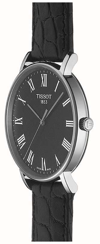  Shop Authentic Tissot T Classic Dream Black Dial Black Leather Strap Watch for Men - T122.410.16.053.00 - Luxxuri