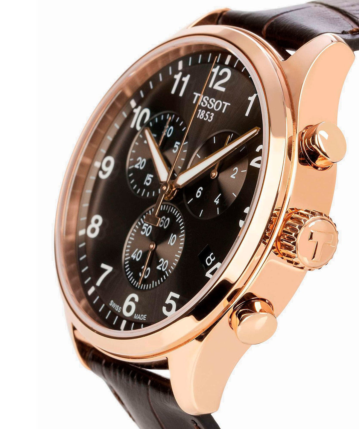  Shop Authentic Tissot Chrono XL Black Dial Brown Leather Strap Watch For Men - T116.617.36.057.01 - Luxxuri