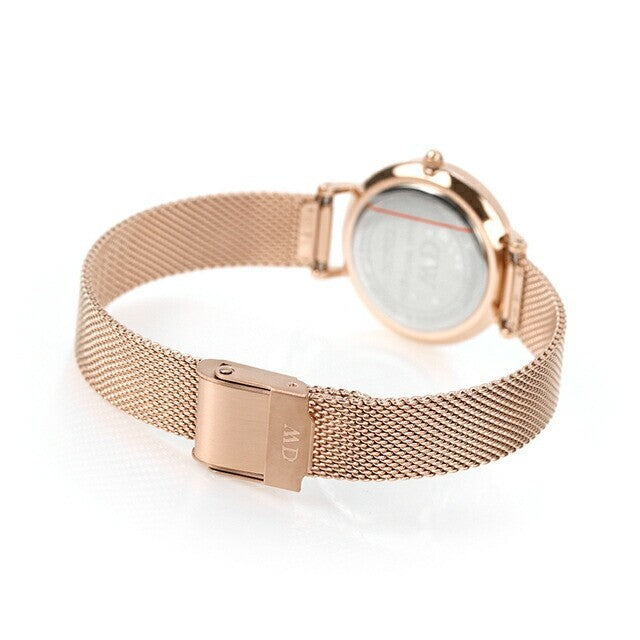  Shop Authentic Daniel Wellington Petite Amber Brown Dial Gold Mesh Strap Watch For Women - DW00100476 - Luxxuri