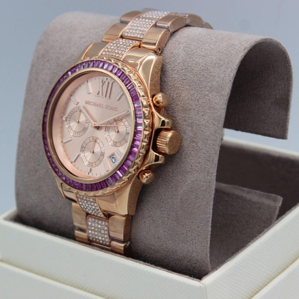  Shop Authentic Michael Kors Everest Chronograph Rose Gold Dial Rose Gold Steel Strap Watch For Women - MK7211 - Luxxuri