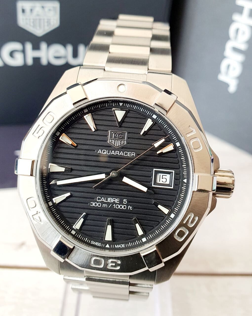  Shop Authentic Tag Heuer Aquaracer Black Dial Watch for Men - WAY2110.BA0928 - Luxxuri