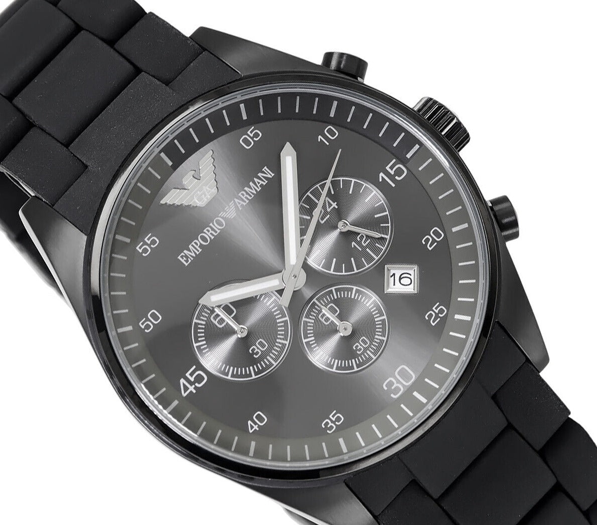  Shop Authentic Emporio Armani Sportivo Chronograph Black Dial Black Stainless Steel Watch For Men - AR5889 - Luxxuri