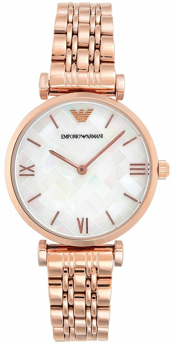  Shop Authentic Emporio Armani Mother of Pearl Dial Rose Gold Steel Strap Watch For Women - AR11110 - Luxxuri