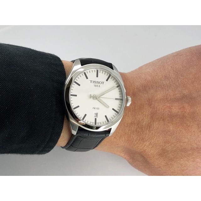  Shop Authentic Tissot T Classic PR 100 White Dial Black Leather Strap Watch for Men - T101.410.16.031.00 - Luxxuri