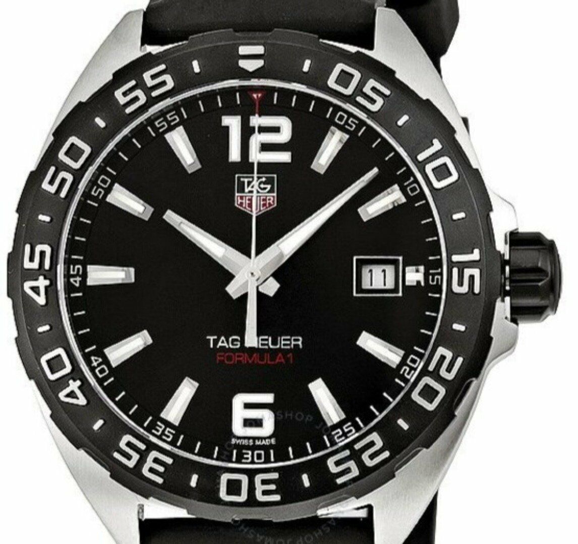  Shop Authentic Tag Heuer Formula 1 Quartz Black Dial Black Rubber Strap Watch for Men - WAZ1110.FT8023 - Luxxuri