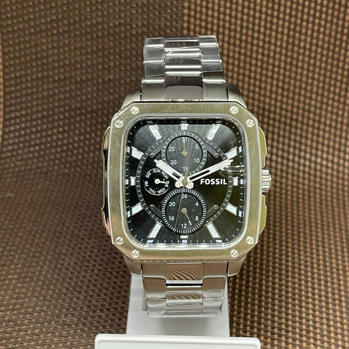  Shop Authentic Fossil Inscription Multifunction Black Dial Silver Steel Strap Watch for Men - BQ2655 - Luxxuri