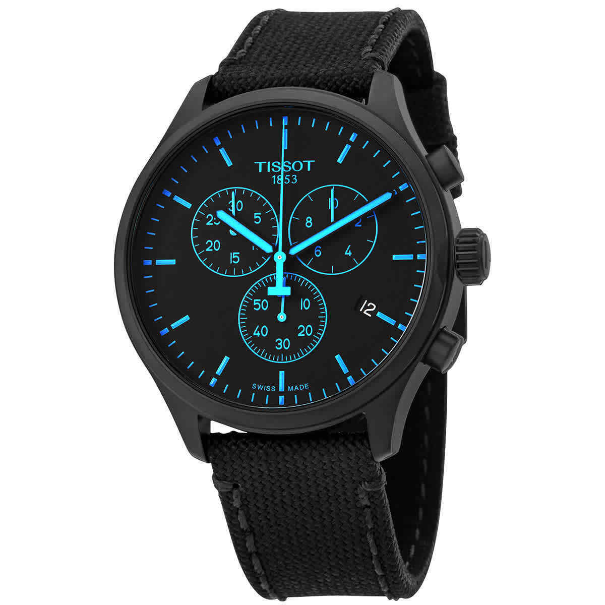  Shop Authentic Tissot Chrono XL Quartz Black Dial Black Nylon Strap Watch For Men - T116.617.37.051.00 - Luxxuri
