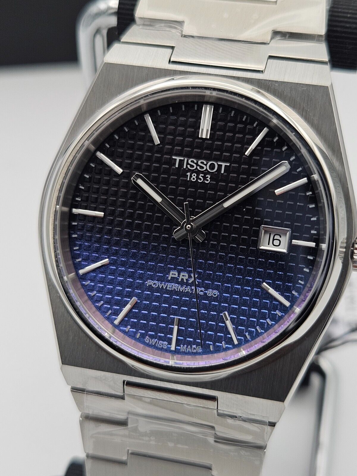  Shop Authentic Tissot Powermatic 80 Automatic Gradient Blue Dial Silver Steel Strap Watch for Men - T137.407.11.051.01 - Luxxuri