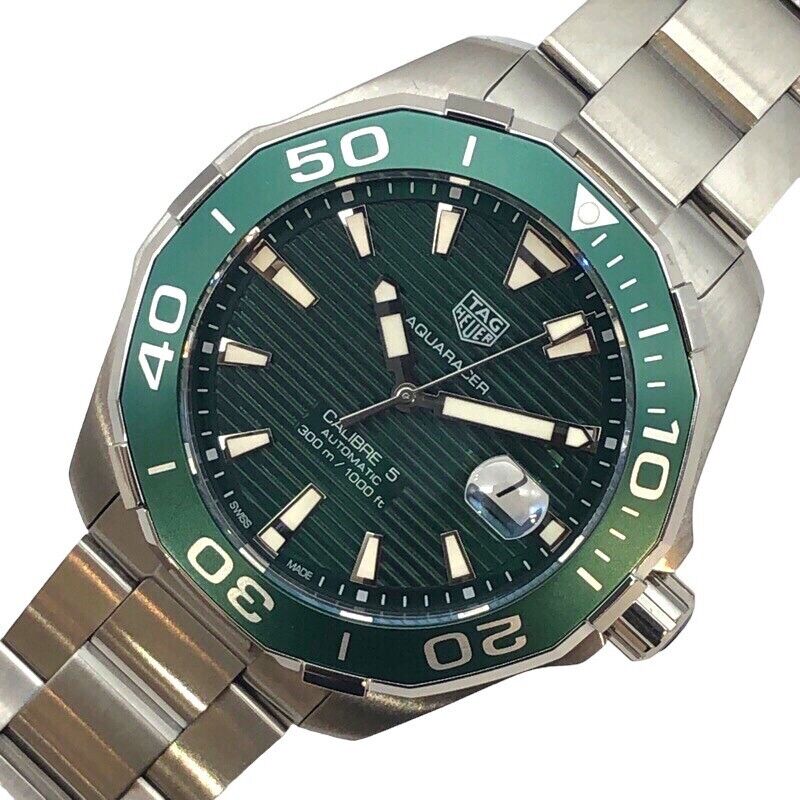  Shop Authentic Tag Heuer Aquaracer Green Dial Watch for Men - WAY201S.BA0927 - Luxxuri