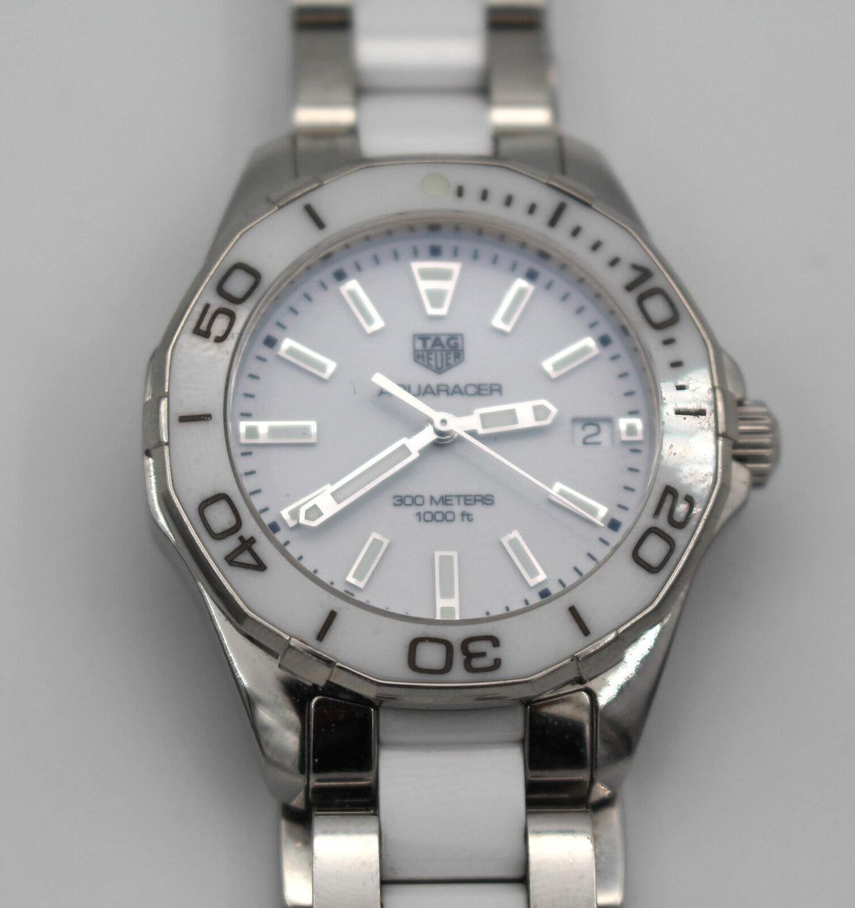  Shop Authentic Tag Heuer Aquaracer White Dial Watch for Women - WAY131B.BA0914 - Luxxuri