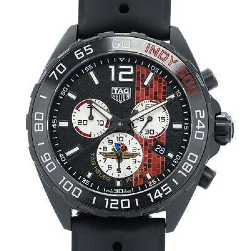 Shop Authentic Tag Heuer Formula 1 Indy 500 Limited Edition Chronograph Black Dial Black Rubber Strap Watch for Men - CAZ101AD.FT8024 - Luxxuri