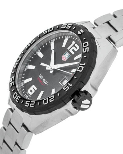  Shop Authentic Tag Heuer Formula 1 Quartz Black Dial Silver Steel Strap Watch for Men - WAZ1110.BA0875 - Luxxuri