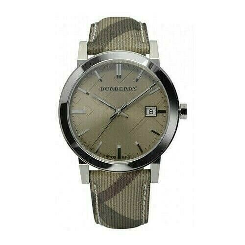  Shop Authentic Burberry The City Beige Dial Chequered Brown Leather Strap Watch for Women - BU9029 - Luxxuri