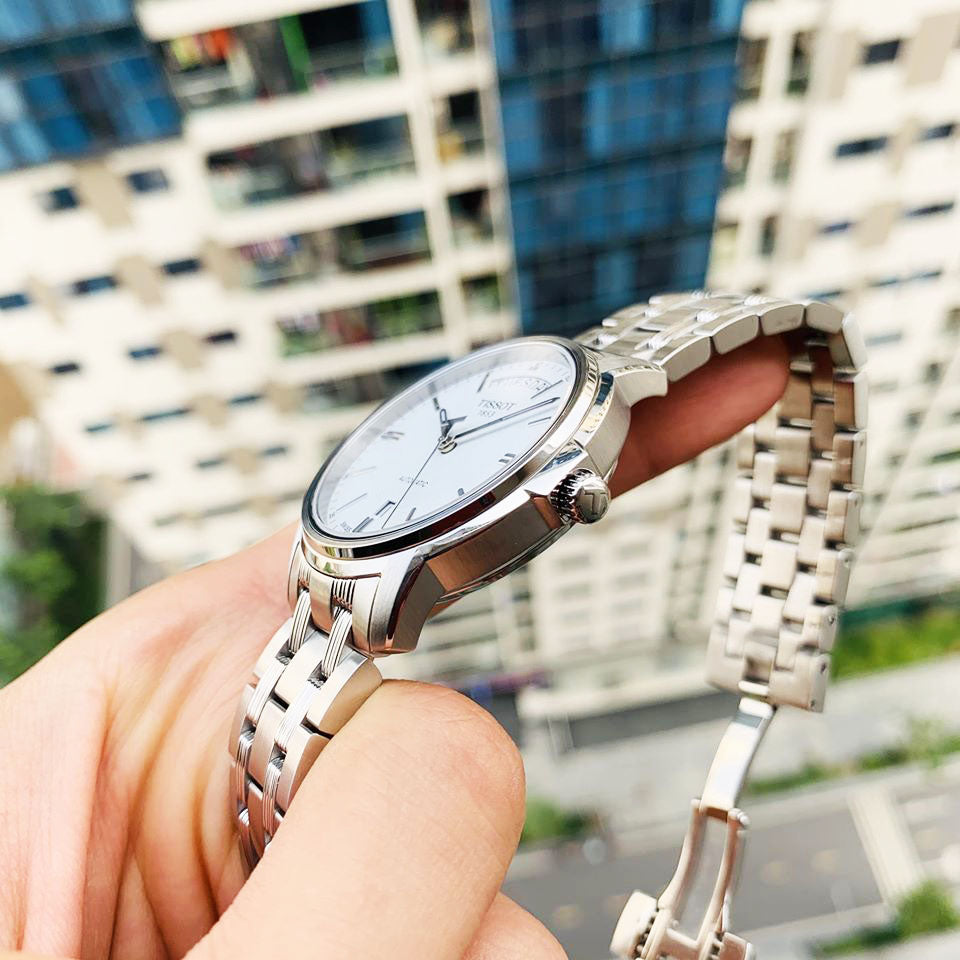  Shop Authentic Tissot T Classic Automatic III Day Date White Dial Silver Steel Strap Watch for Men - T065.930.11.031.00 - Luxxuri