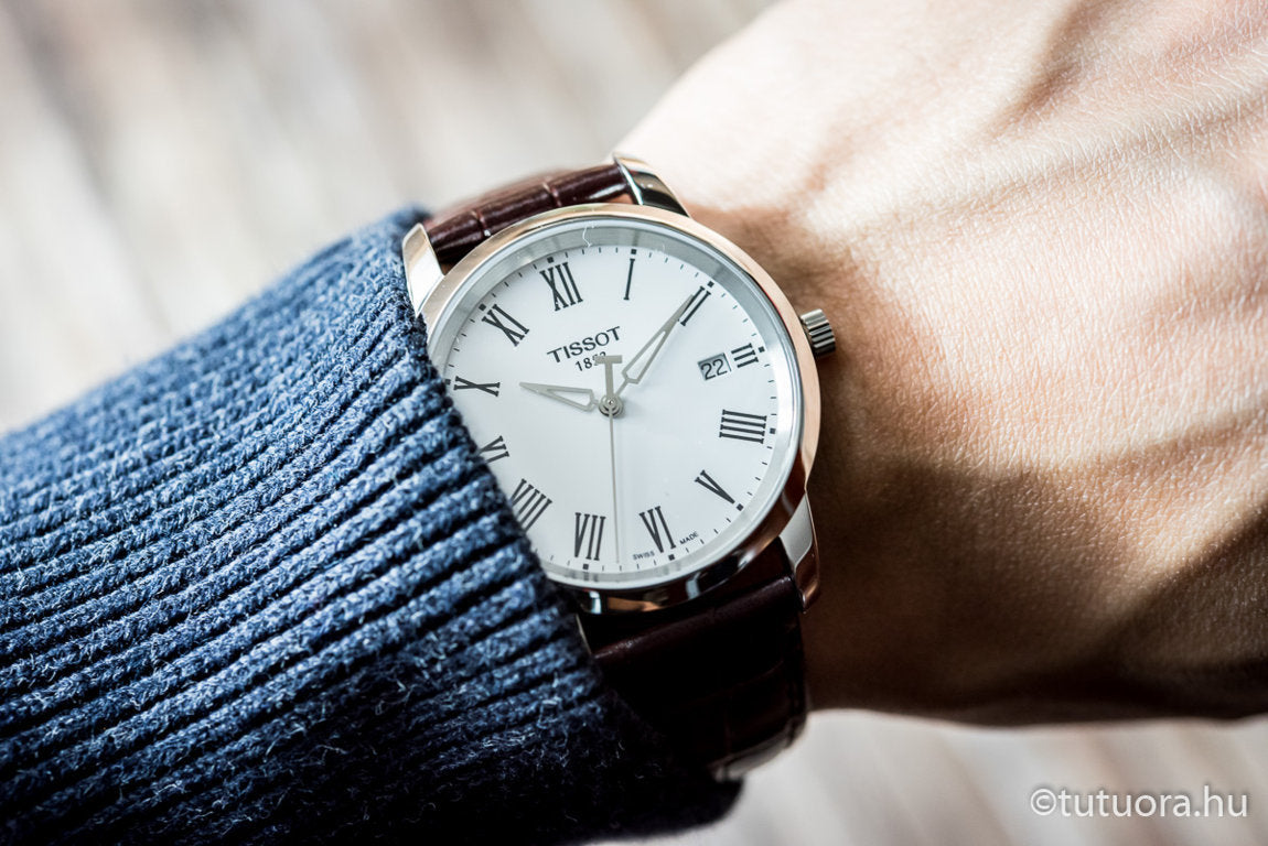 Shop Authentic Tissot T Classic Dream White Dial Brown Leather Strap Watch for Men - T033.410.16.013.01 - Luxxuri
