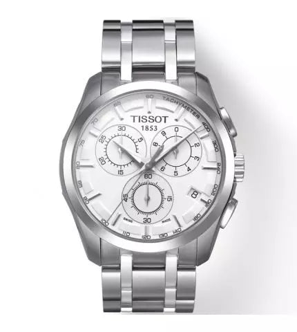  Shop Authentic Tissot T Classic Couturier Chronograph White Dial Silver Steel Strap Watch For Men - T101.617.11.031.00 - Luxxuri