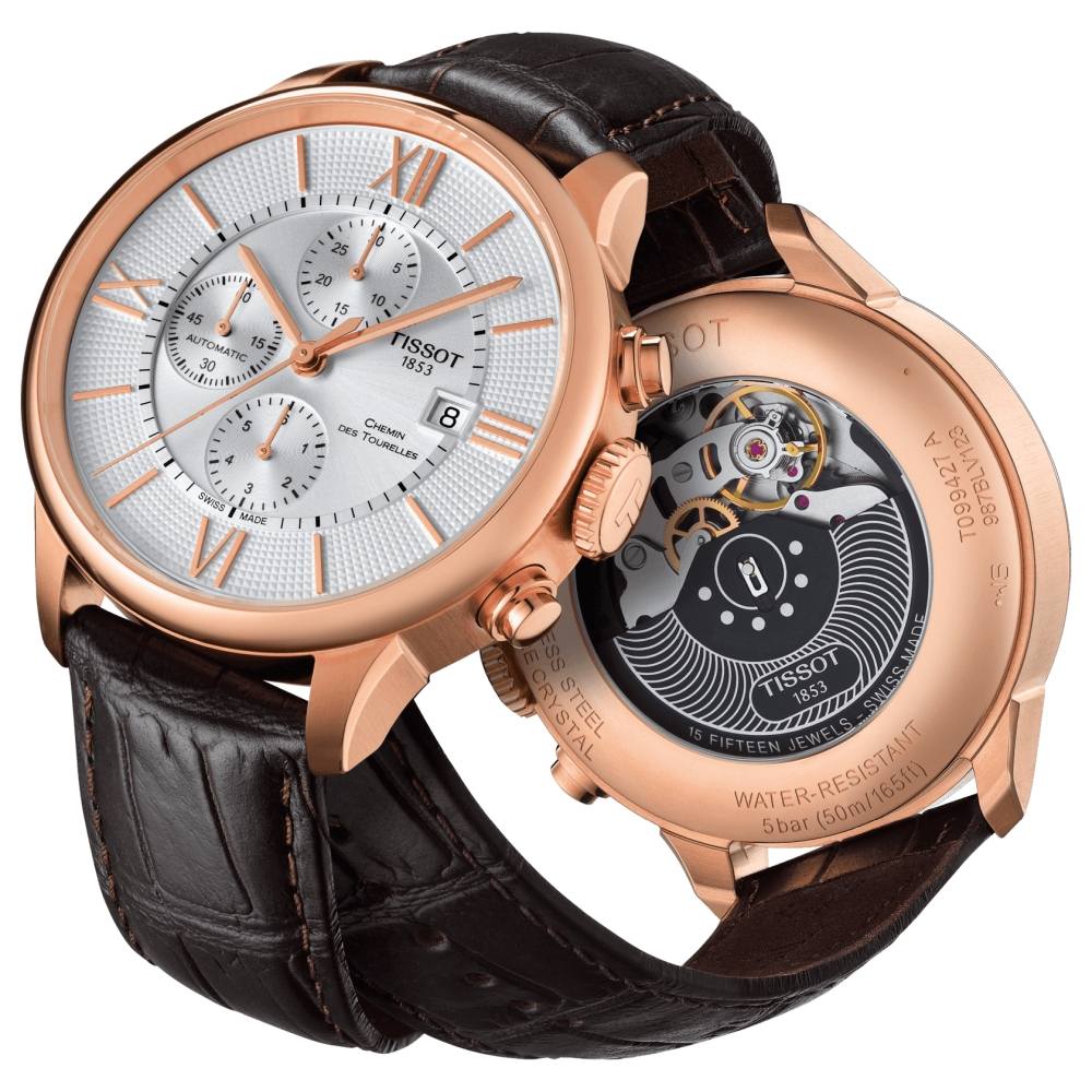  Shop Authentic Tissot Des Tourelles Chronograph Silver Dial Brown Leather Strap Watch For Men - T099.427.36.038.00 - Luxxuri