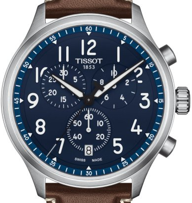  Shop Authentic Tissot Chrono XL Vintage Blue Dial Brown Leather Strap Watch For Men - T116.617.16.042.00 - Luxxuri