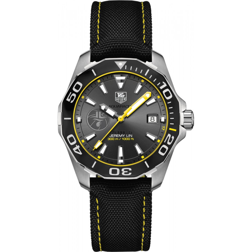  Shop Authentic Tag Heuer Aquaracer Jeremy Lin Special Edition Grey Dial Black Nylon Strap Watch for Men - WAY211F.FC6362 - Luxxuri