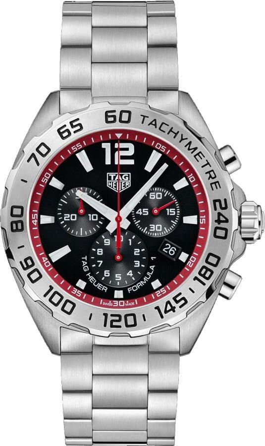  Shop Authentic Tag Heuer Formula 1 Chronograph Black Dial Silver Steel Strap Watch for Men - CAZ101Y.BA0842 - Luxxuri