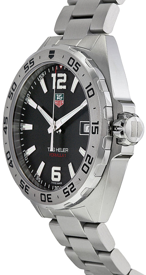  Shop Authentic Tag Heuer Formula 1 Stainless Steel 41mm Black Dial Silver Steel Strap Watch for Men - WAZ1112.BA0875 - Luxxuri