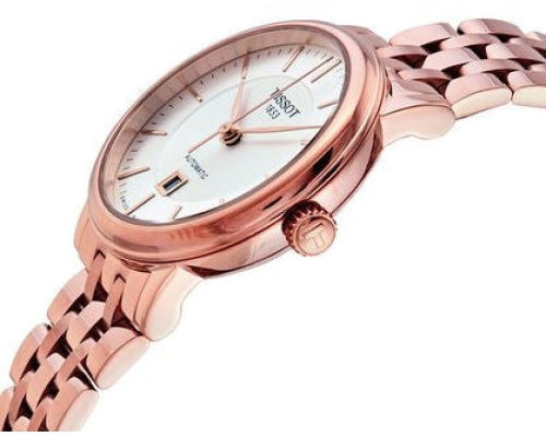  Shop Authentic Tissot T Classic Carson Premium White Dial Rose Gold Steel Strap Watch for Women - T122.207.33.031.00 - Luxxuri