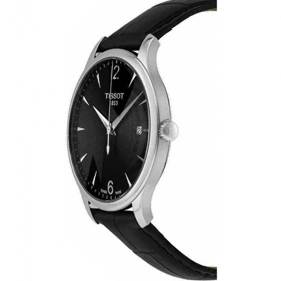  Shop Authentic Tissot T Classic Tradition Black Dial Black Leather Strap Watch For Men - T063.610.16.057.00 - Luxxuri