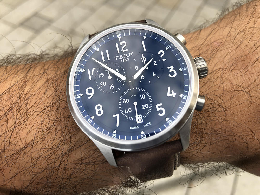  Shop Authentic Tissot Chrono XL Vintage Blue Dial Brown Leather Strap Watch For Men - T116.617.16.042.00 - Luxxuri