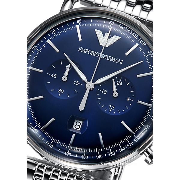  Shop Authentic Emporio Armani Aviator Chronograph Blue Dial Silver Steel Strap Watch For Men - AR11238 - Luxxuri
