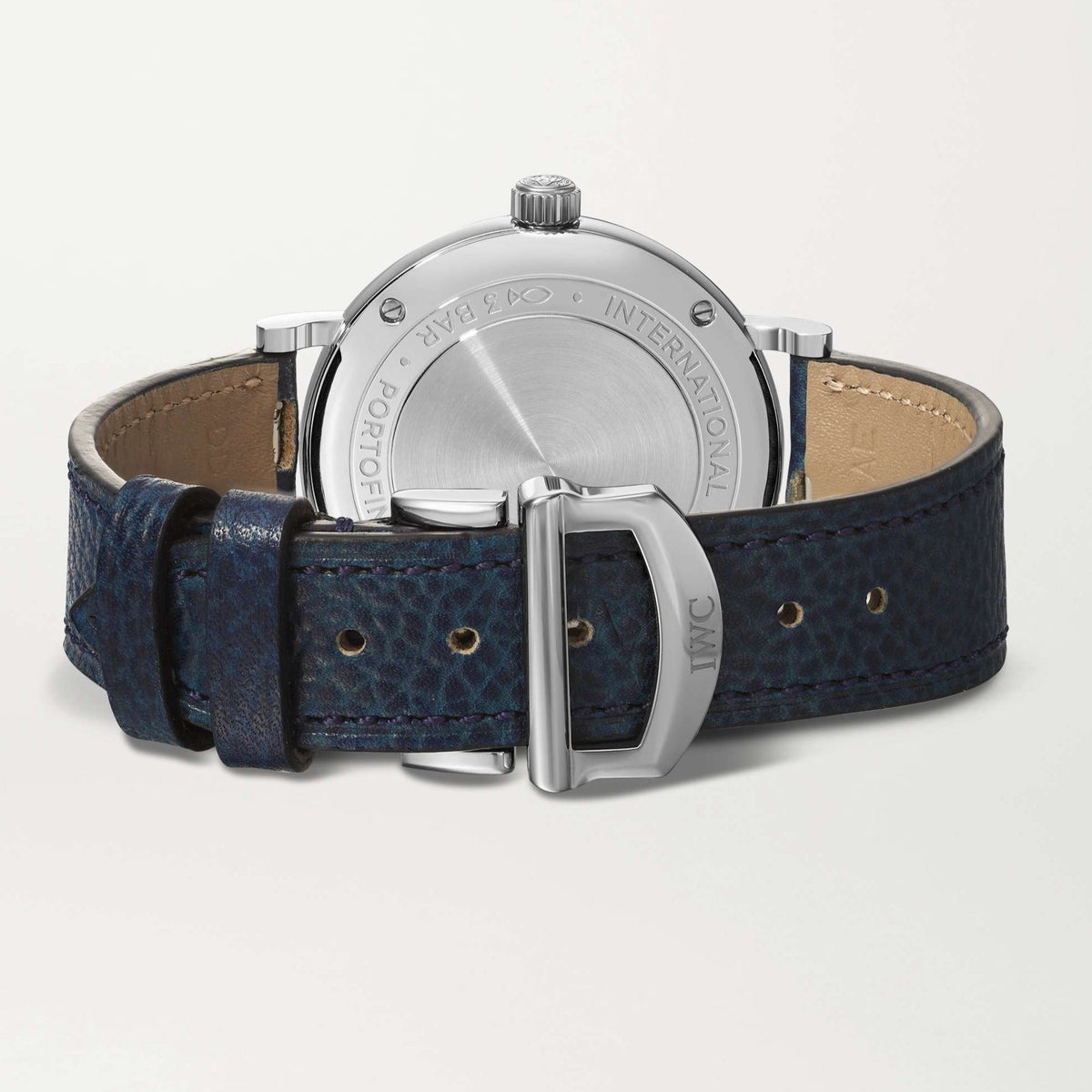  Shop Authentic IWC Portofino Automatic Silver Dial Blue Leather Strap Watch for Women - IW357411 - Luxxuri