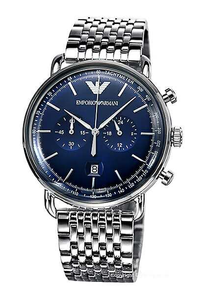  Shop Authentic Emporio Armani Aviator Chronograph Blue Dial Silver Steel Strap Watch For Men - AR11238 - Luxxuri