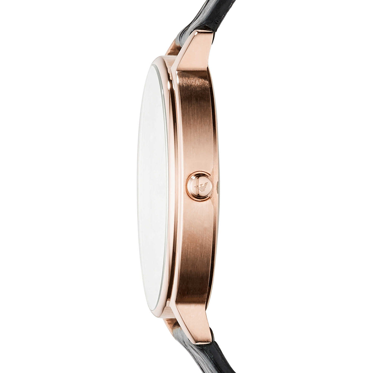  Shop Authentic Emporio Armani Kappa Quartz Black Dial Black Leather Strap Watch For Women - AR11064 - Luxxuri