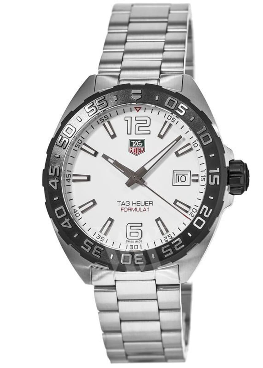  Shop Authentic Tag Heuer Formula 1 White Dial Silver Steel Strap Watch for Men - WAZ1111.BA0875 - Luxxuri