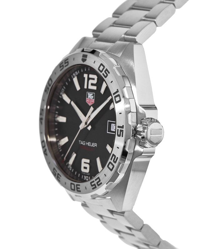  Shop Authentic Tag Heuer Formula 1 Stainless Steel 41mm Black Dial Silver Steel Strap Watch for Men - WAZ1112.BA0875 - Luxxuri