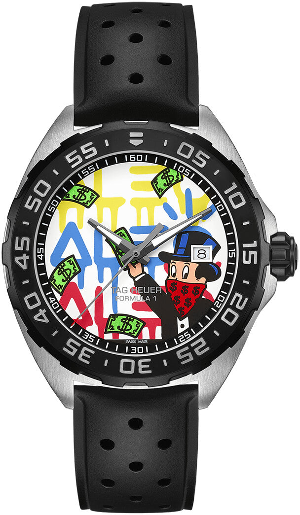  Shop Authentic Tag Heuer Formula 1 Alec Monopoly Special Edition Black Rubber Strap Watch for Men - WAZ1119.FT8023 - Luxxuri