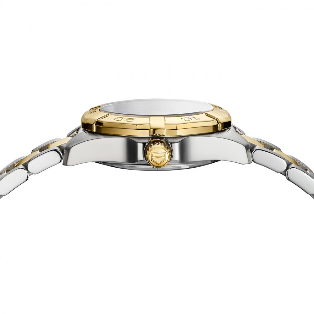  Shop Authentic Tag Heuer Aquaracer Mother of Pearl Dial Two Tone Steel Strap Watch for Men - WBD1420.BB0321 - Luxxuri