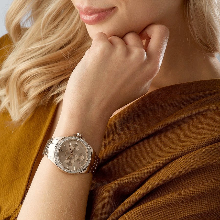 Hugo Boss Premiere Rose Gold Dial Rose Gold Steel Strap Watch for Women - 1502443