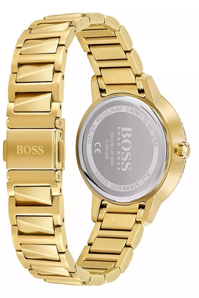  Shop Authentic Hugo Boss Signature Gold Dial Gold Steel Strap Watch for Women - 1502541 - Luxxuri