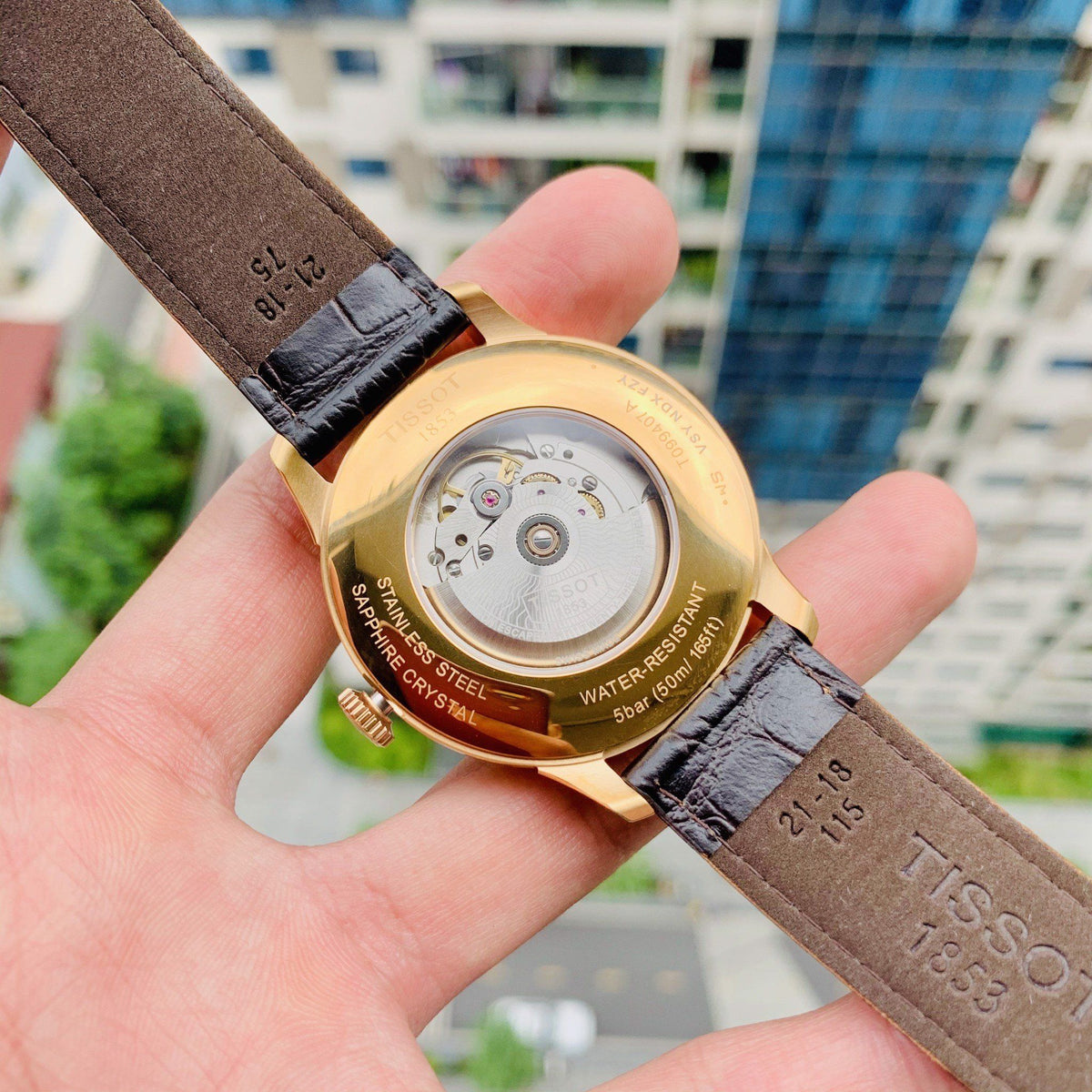  Shop Authentic Tissot T Classic Chemin Des Tourelles Powermatic 80 Brown Dial Brown Leather Strap Watch for Men - T099.407.36.447.00 - Luxxuri