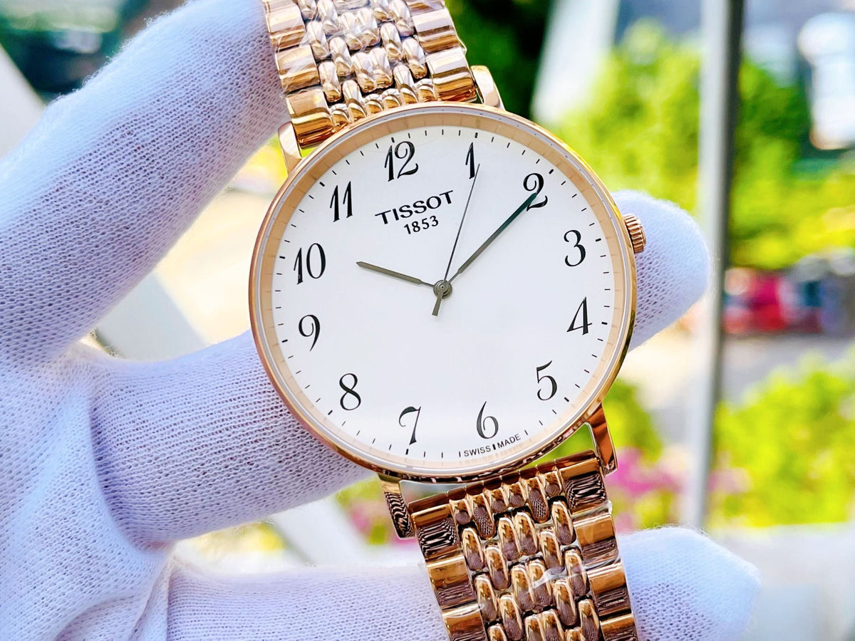  Shop Authentic Tissot T Classic Everytime White Dial Rose Gold Mesh Bracelet Watch for Men - T109.610.33.032.00 - Luxxuri