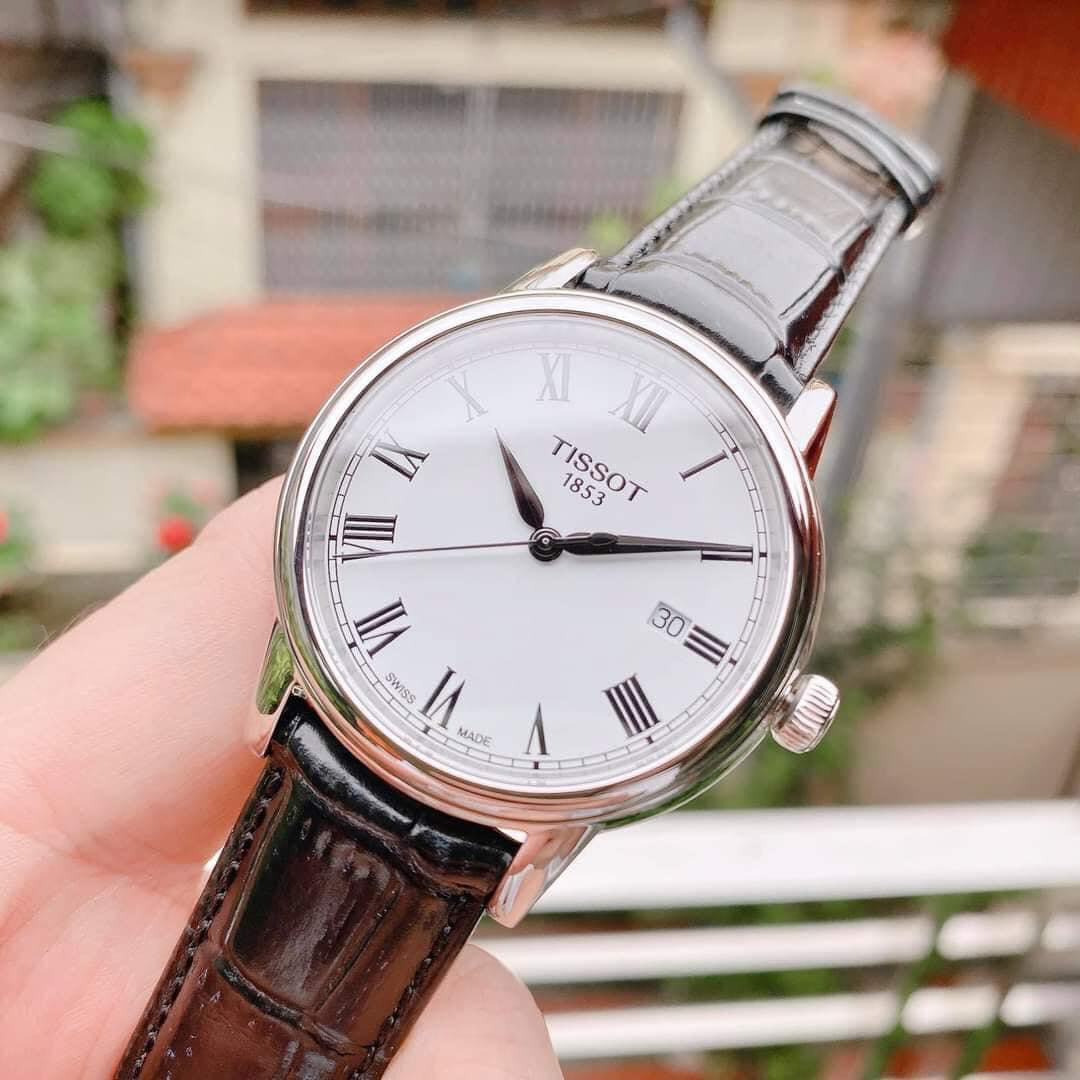  Shop Authentic Tissot T Classic Carson White Dial Black Leather Strap Watch for Men - T085.410.16.013.00 - Luxxuri