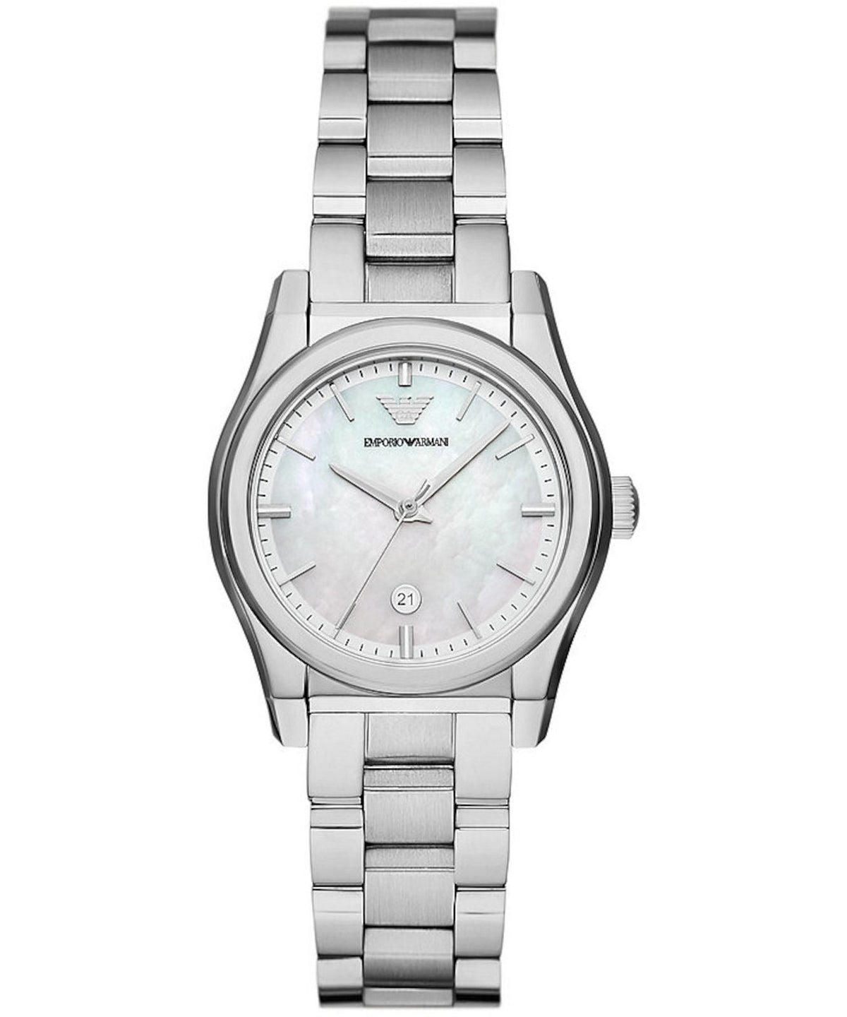 Emporio Armani Federica Mother of Pearl Dial Silver Steel Strap Watch For Women - AR11557